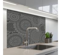 KitchenYeah© Splashback for kitchen 32"x39" / 80x100 cm self-adhesive Wall Protector Decor Panels Cooker Backsplash Design - Bohemian - Sunflower