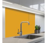KitchenYeah© Splashback for kitchen 32"x39" / 80x100 cm self-adhesive Wall Protector Splash Back Cooker Backsplash Ochre yellow - Autumn - Interior