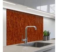 KitchenYeah© Splashback for kitchen 32"x39" / 80x100 cm self-adhesive Wall Protector Splash Back Cooker Backsplash Red - Brown - Metal - Rust