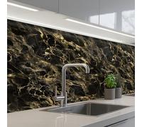 KitchenYeah© Splashback for kitchen 32"x59" / 80x150 cm self-adhesive Back Splashes Kitchens Splash Guard Decor Crystal - Gold - Black - Marble
