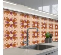 KitchenYeah© Splashback for kitchen 32"x59" / 80x150 cm self-adhesive Back Splashes Kitchens Splash Guard Decor Ornament - Pattern - Ochre