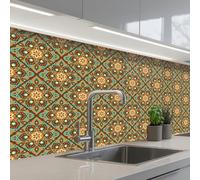 KitchenYeah© Splashback for kitchen 32"x59" / 80x150 cm self-adhesive Back Splashes Kitchens Splash Guard Decor Flowers - Vintage - Patterns - Bohemian - Mandala