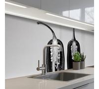 KitchenYeah© Splashback for kitchen 32"x59" / 80x150 cm self adhesive Sink Splash Splatter Guard Backsplash Decor Peppers - Black - White - Seedlings