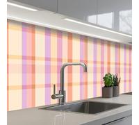 KitchenYeah© Splashback for kitchen 32"x59" / 80x150 cm self adhesive Sink Splash Splatter Guard Backsplash Decor Pastel - off pattern - Geometric