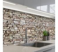 KitchenYeah© Splashback for kitchen 32"x59" / 80x150 cm self-adhesive Sink Splash Splatter Guard Splashbacks Walls Rough - Wall - Natural stones