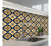 KitchenYeah© Splashback for kitchen 32"x59" / 80x150 cm self-adhesive Sink Splash Splatter Guard Splashbacks Walls Pattern - Decorative tile - Colorful