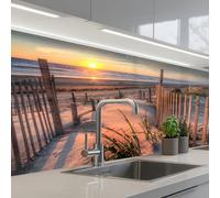 KitchenYeah© Splashback for kitchen 32"x59" / 80x150 cm self-adhesive Wall Protector Decor Panels Cooker Backsplash Beach - Sea - Dune - Sunset - Landscape