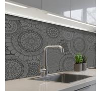 KitchenYeah© Splashback for kitchen 32"x59" / 80x150 cm self-adhesive Wall Protector Decor Panels Cooker Backsplash Design - Bohemian - Sunflower