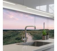 KitchenYeah© Splashback for kitchen 32"x79" / 80x200 cm self-adhesive Back Splashes Kitchens Splash Guard Decor Lighthouse - Dune landscape - Sea
