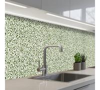 KitchenYeah© Splashback for kitchen 32"x79" / 80x200 cm self-adhesive Back Splashes Kitchens Splash Guard Decor Botanical - Branches - Green
