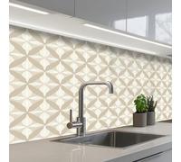 KitchenYeah© Splashback for kitchen 32"x79" / 80x200 cm self adhesive Sink Splash Splatter Guard Backsplash Decor Pattern - Classic - Beige