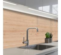 KitchenYeah© Splashback for kitchen 32"x98" / 80x250 cm self-adhesive Wall Protector Decor Panels Cooker Backsplash Wood - Patterns - Shelves