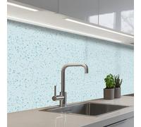 KitchenYeah© Splashback for kitchen 32"x98" / 80x250 cm self-adhesive Wall Protector Decor Panels Cooker Backsplash Terrazzo - Pattern - Colorful - Baby Blue