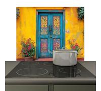 KitchenYeah© Splashback for kitchen 57x51 cm Splash Splatter Guard Splashbacks Walls, Induction hob cover Doors - Colorful - Plants