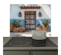 KitchenYeah© Splashback for kitchen 58x51 cm Wall Decor Panels Cooker Backsplash, Induction hob protector mat Door - Baskets - Plants