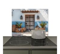 KitchenYeah© Splashback for kitchen 75x52 cm Wall Decor Panels Cooker Backsplash, Induction hob protector mat Door - Baskets - Plants