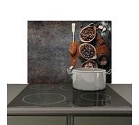 KitchenYeah© Splashback for kitchen 75x52 cm Wall Decor Panels Cooker Backsplash, Induction hob protector mat Still life - Coffee beans