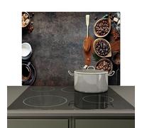 KitchenYeah© Splashback for kitchen 77x51 cm Wall Decor Panels Cooker Backsplash, Induction hob protector mat Still life - Coffee beans