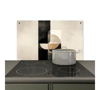 KitchenYeah© Splashback for kitchen 91x52 cm Splash Splatter Guard Splashbacks Walls, Induction hob cover Modern - Square - Shapes