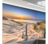KitchenYeah© Splashback for Kitchen self-Adhesive Back Splashes Kitchens | 24"x32" / 60x80 cm - Splash Guard Decor Dune - Sunset - Horizon - Beach - Grass