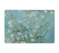 KitchenYeah© Table Mats 18"x12" / 45x30 cm Wipeable Dining Placemats Set Of 6 Anti Slip Large Plastic Vinyl Mat Kitchen Waterproof Van Gogh - Blossom - Old Masters - Vincent