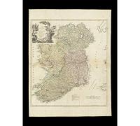 Kitchin 1777 Map Ireland Provinces Counties Large XL Wall Art Canvas Print