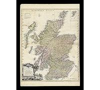 Kitchin 1778 Map Scotland Counties North Britain Art Print Canvas Premium Wall Decor Poster Mural