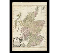 Kitchin 1778 Map Scotland Counties North Britain Extra Large XL Wall Art Poster Print