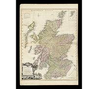Kitchin 1778 Map Scotland Counties North Britain Unframed Wall Art Print Poster Home Decor Premium