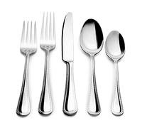 Kitchinox Seaport 43-Piece Stainless Steel Silverware Set, Flatware Service for 8