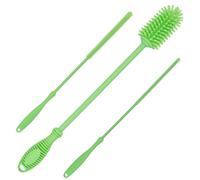 Kitchiny 12.5" Silicone Bottle Brush and Straw Cleaner Set | Cleaner for Hydroflasks, Insulated Sports Bottles, Narrow Neck Containers