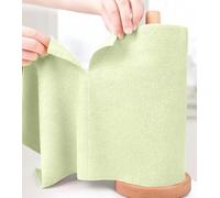 KitchLife Microfiber Cleaning Cloth Roll - Tear-Away Reusable Microfiber Paper Towels, Lint-Free, Washable, 20 Sheets for Kitchen, Car, Dishes, and Sensitive Surfaces (Light Green)