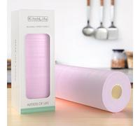KitchLife Reusable Paper Towels, 1 Roll - Washable and Recycled Kitchen Paper Rolls, Sustainable, Pink