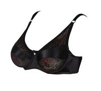Kitchnexus Special Pocket Bra for Silicone Breast Forms False Boob Transgender Crossdressing Mastectomy, 34/75, Black