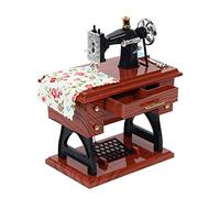Kitchnexus Vintage Music Box Mini Sewing Machine Mechanical Toy Home Table Decoration Gift