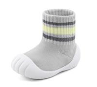 kitcorn Baby Toddler Sock Shoes Boys Girls Pre Walker Slippers | Breathable Knitted Upper,Wide Toe Box,Toe Protection,Anti-Slip Rubber Sole,Elasticated Ankle Cuff,Slip On,Soft Sole