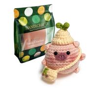 Kitcroet Beginner Crochet Kit, Cute Pig Amigurumi Pattern, Step-by-Step Tutorial with Basic Techniques Guide