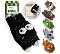 Kitcroet Beginners Crochet Kit Cat Fridge Magnet Animal Crochet Amigurumi Craft Knitting Crocheting Kits with Step-by-Step Video Tutorials, 1 Pcs Cat