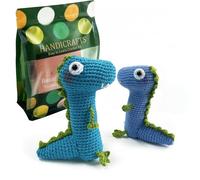 Kitcroet Dinosaur Crochet Kit for Beginners, Step-by-Step Tutorial, Complete Starter Set with Instructions, Makes Two Dinosaurs