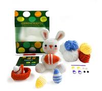 Kitcroet Easter Bunny Crochet Kit with Eggs for Beginners, Starter Kit All-in-One Complete Rabbit Crochet Kit Learn to Crochet Sets with Step by Step Video Tutorials for Adults