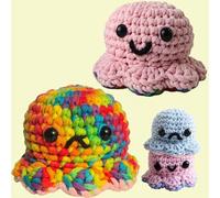 Kitcroet Face-Changing Crochet Kit for Beginner, Step-by-Step Crochet Tutorial Help to Easy Get Start, DIY Crochet Knitting Material Kit Include All Tools Needed, Best Gift for Friends and Family