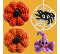 Kitcroet Pumkins Crochet Kit for Beginner, Step-by-Step Crochet Tutorial Help to Easy Get Start, DIY Crochet Knitting Material Kit Include All Tools Needed, Best Gift for Friends and Family