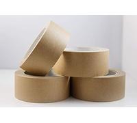 4X 48mm x 50M Framer's Self-Adhesive Kraft Paper Tape by Greener Route | Ideal for Picture Framing, Masking, Decorating or Packaging - Printed Kite core - Vegan
