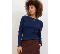 Kite Ashington Organic Cotton Boat Neck Jersey Top In Midnight Midnight 20