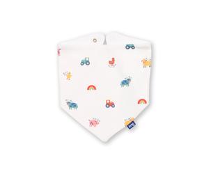 Kite Baby Old Macdonald Bib in Cream Kite Cream