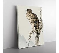 Kite Bird By Numata Kashu Asian Japanese Canvas Wall Art Print Ready to Hang, Framed Picture for Living Room Bedroom Home Office Décor, 76x50 cm (30x20 Inch)