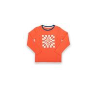 Kite Boy's Chequerboard Champ Organic Cotton T-Shirt in Orange | Size: 5 Years Kite Orange 5 Years