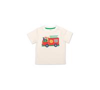 Kite Boy's Fire Engine T-Shirt in Cream | Size: 3-6 m Kite Cream 3-6 m