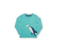 Long sleeve T-shirt Kite Whale and Manatee Bleu 7 ans