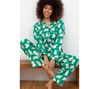 Kite Women's Haven Cosy Twill Pyjamas in Green | Size: Small Kite Green S